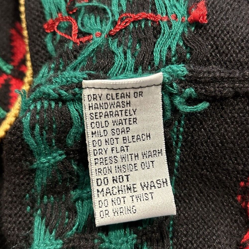 Vintage Michael Simon‎ Santa Sleigh Holiday Cardigan 90s Size Small - Picture 7 of 7